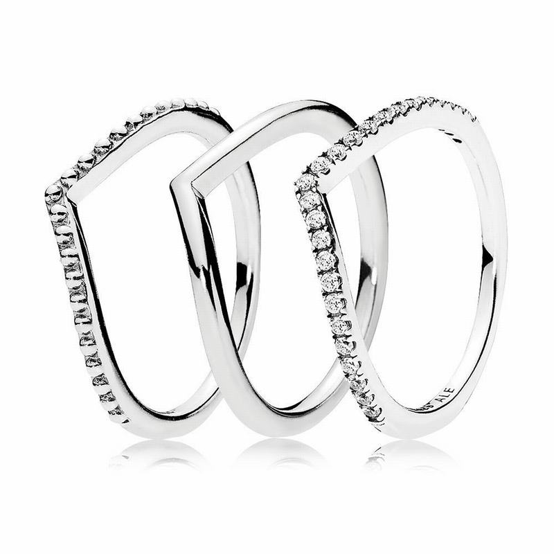 Pandora Australia Wishbone Stackable Ring Stack - Sterling Silver | BHXOAL652